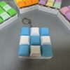 blue white 9 key keyboard keychain