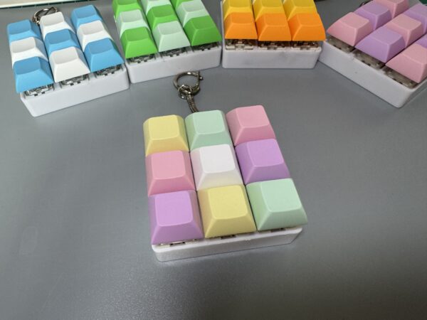 colorful 9 key keyboard keychain