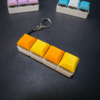 yellow orange 4 key keyboard keychain