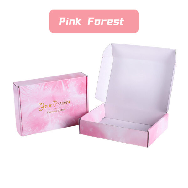 packing box pink forest