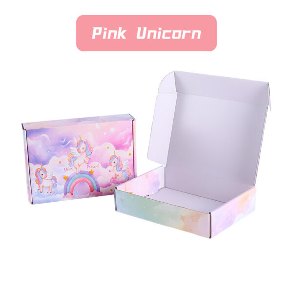 packing box pink unicorn