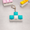 arrow 4 key blue white mechanical keyboard keychain