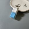 2 key mechanical keyboard keychain fidget toys blue white