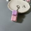 2 key mechanical keyboard keychain fidget toys pink purple