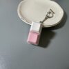 2 key mechanical keyboard keychain fidget toys pink white