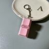 2 key mechanical keyboard keychain fidget toys pink