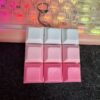 9 Key custom keyboard fidget pink white