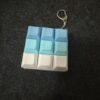 9 Key custom keyboard fidget blue white