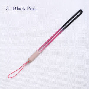 black pink silicone strap