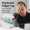 4 key keyboard fidget light up led RGB Sensory anti anxiety