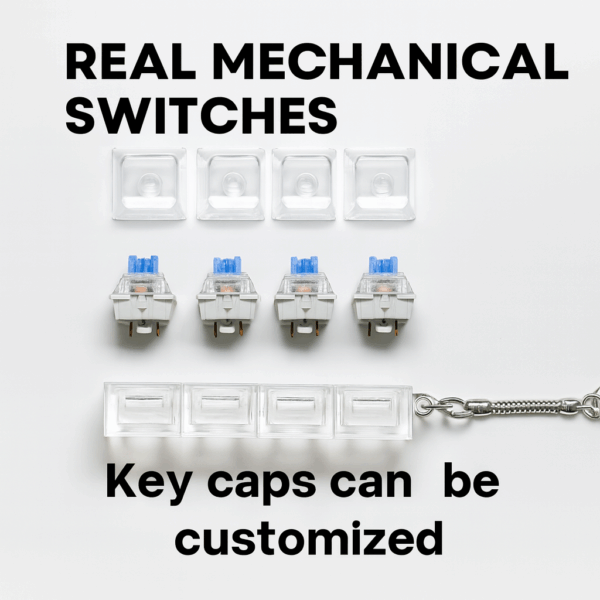 4 key keyboard fidget light up Hot-swappable mechanical switches
