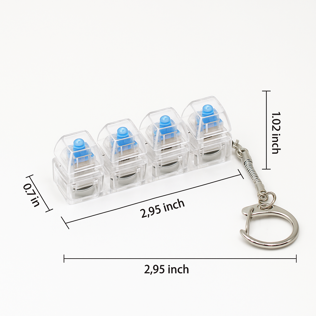 4 key keyboard fidget pocket size