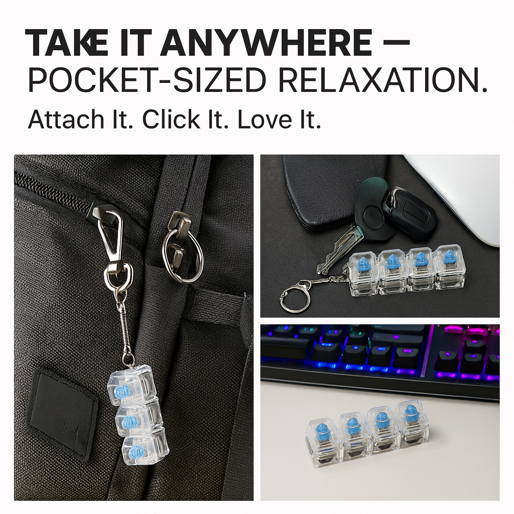 4 key keyboard fidget pocket sized